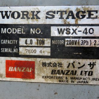 WSX-40 バンザイ ワークステージＸリフト 能力４tonの画像5
